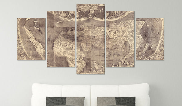 Quadro mappamondo - Amerigo Vespucci: Discovery of the New World