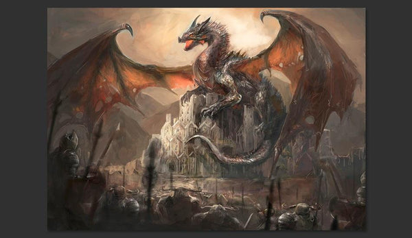 Carta da parati fantasy - Dragon castle
