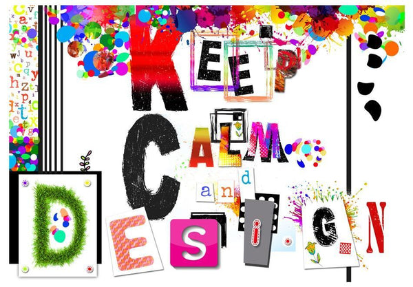 Carta da parati con scritte - Keep Calm and Design