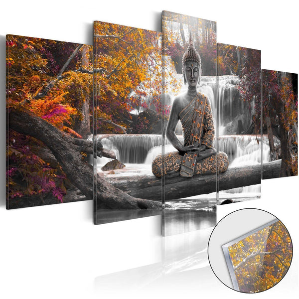 Quadro su vetro acrilico - Autumnal Buddha [Glass]