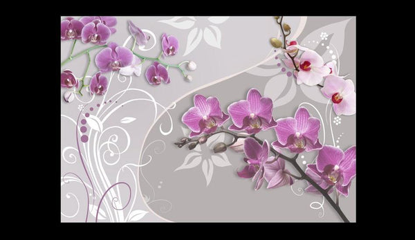 Carta da parati - Volo di orchidee porpora