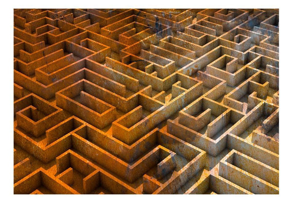 Carta da parati 3D - Labirinto di ruggine