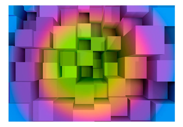 Carta da parati 3D - Rainbow puzzle