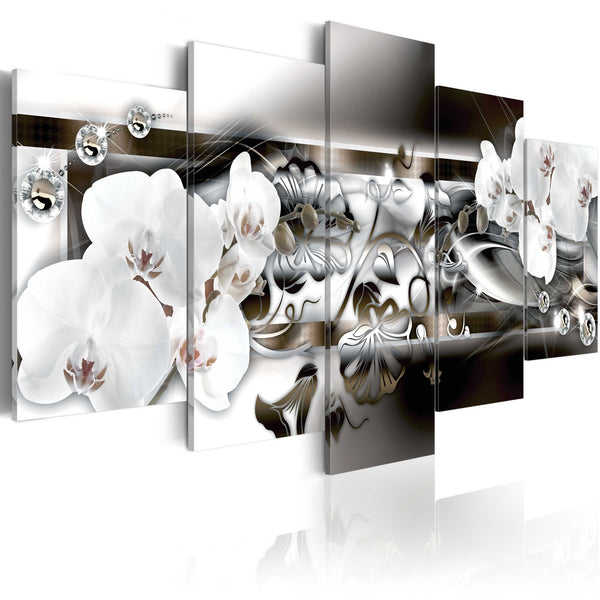 Quadro - Orchidee immerse in platino
