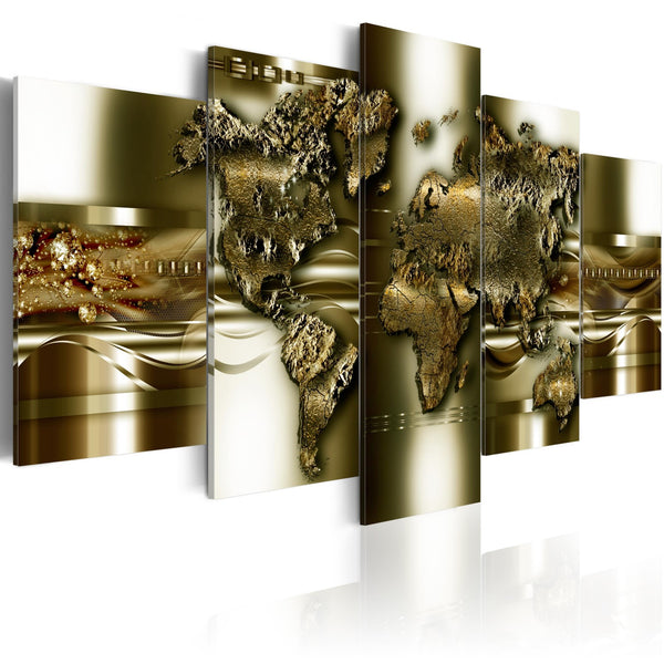 Quadro mappamondo - Mondo d'oro