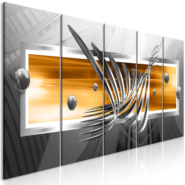 Quadro - Silver Wings (5 Parts) Narrow Orange