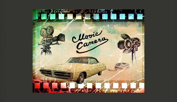 Carta da parati vintage - Lights, camera, action!