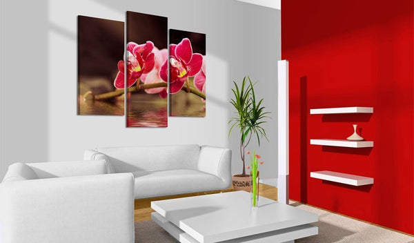 Quadro su tela - Orchidea sopra la superficie del lago