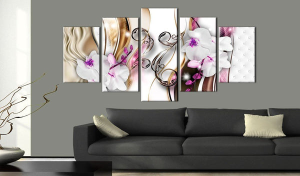 Quadro su tela - Orchidee: fiori rosa