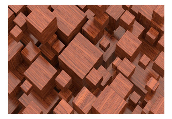 Carta da parati 3D - Mistero dei quadrati