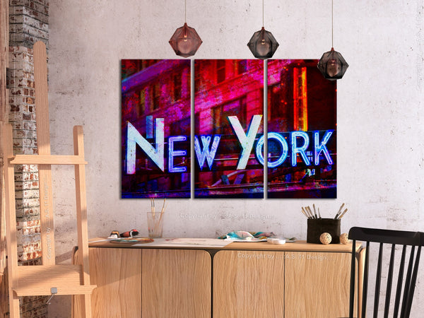 Quadro - New York Neon (3 Parts)