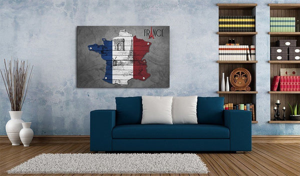 Quadro mappamondo - Simboli della Francia