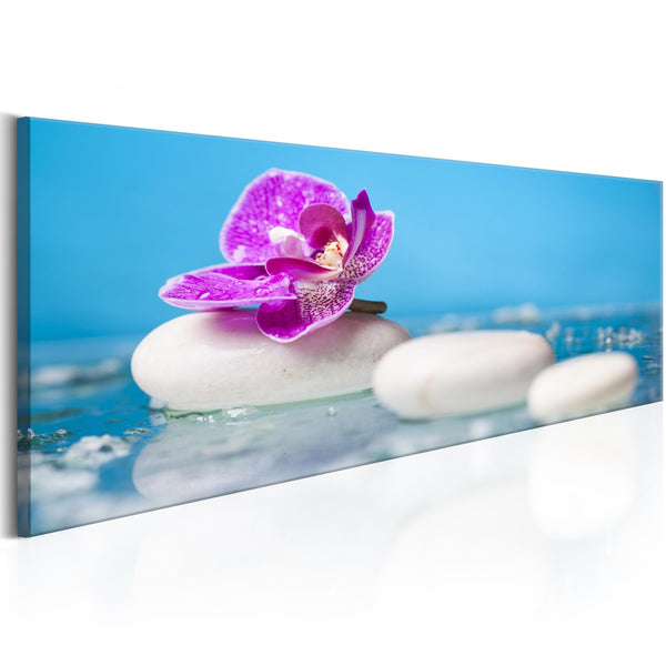 Quadro - Pink Orchid and white Zen Stones