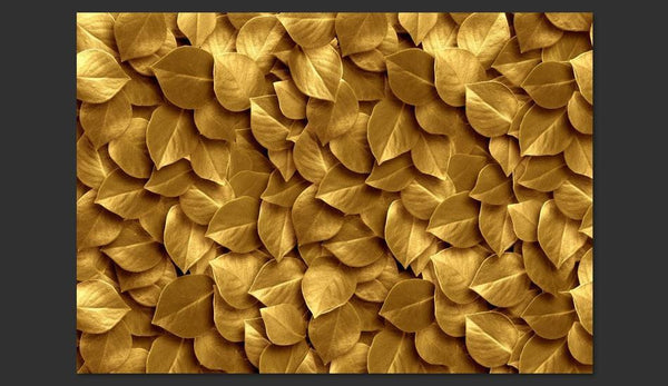 Carta da parati 3D - Foglie d'oro