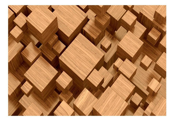 Carta da parati 3D - Labirinto di legno