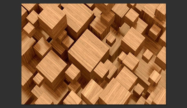 Carta da parati 3D - Labirinto di legno