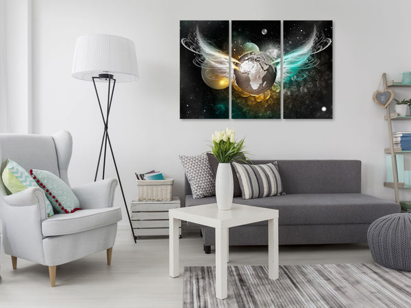 Quadro - Planet of Angels (3 Parts) Green and Golden