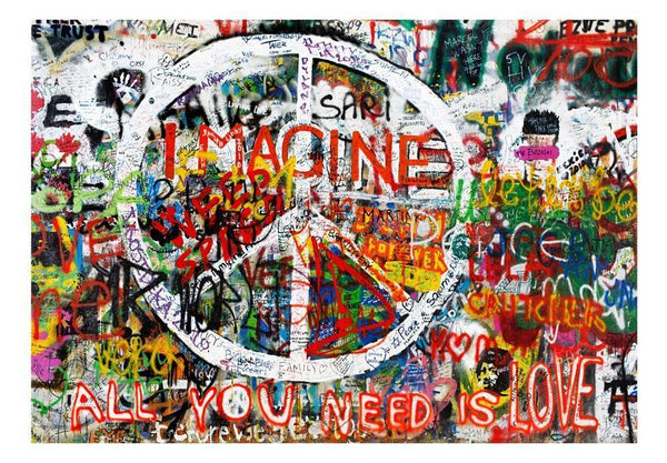 Carta da parati graffiti street art - Hippie Graffiti