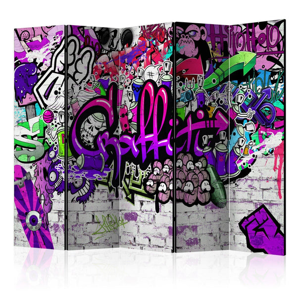 Separè per interni -  Purple Graffiti [Room Dividers]