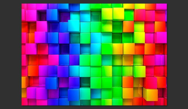 Carta da parati 3D - Colourful Cubes
