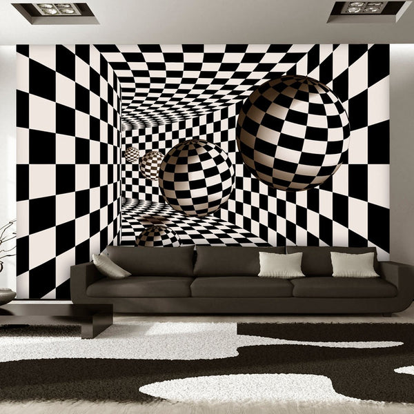 Carta da parati 3D -  Chessboard Geometry