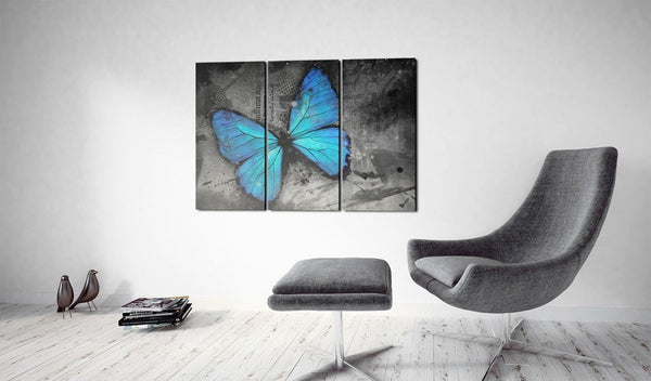 Quadro su tela - Studio della farfalla - trittico