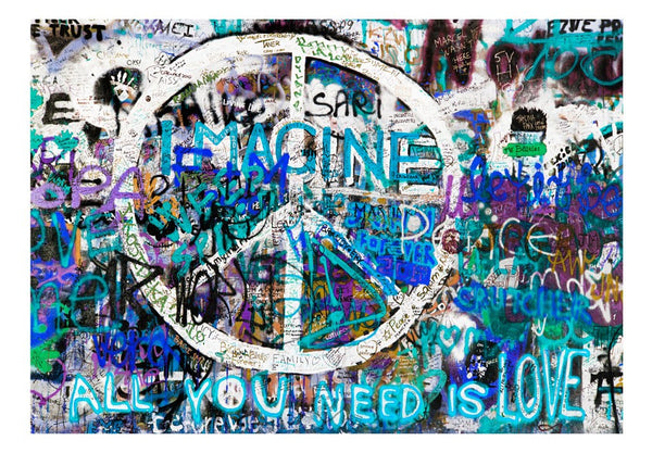 Carta da parati graffiti street art - Blue Message