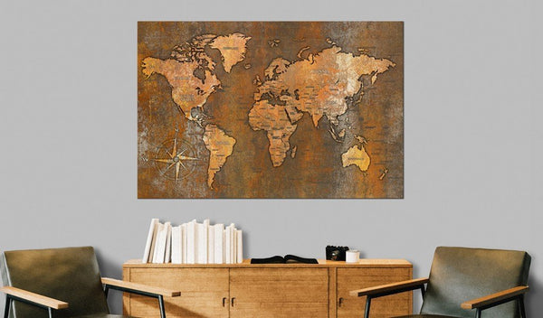 Bacheca in sughero - Rusty World [Cork Map]