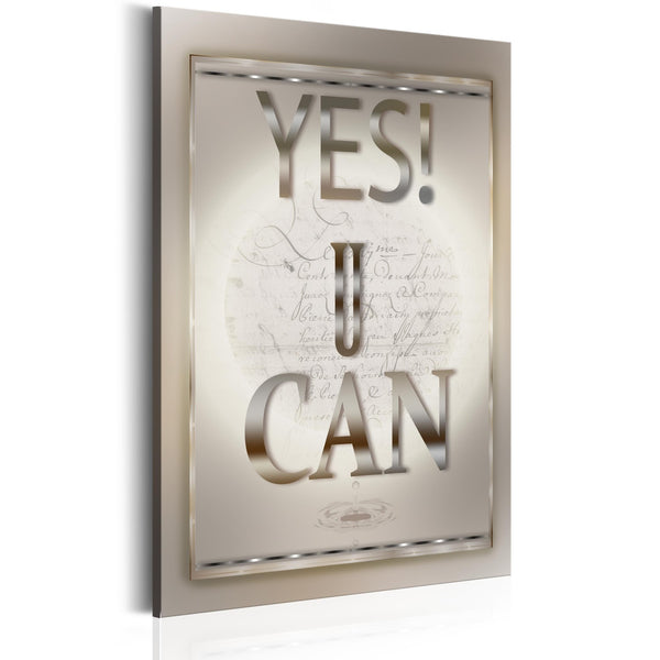 Quadro - Frasi motivazionali - Yes U Can