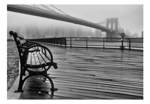 Carta da parati - A Foggy Day on the Brooklyn Bridge