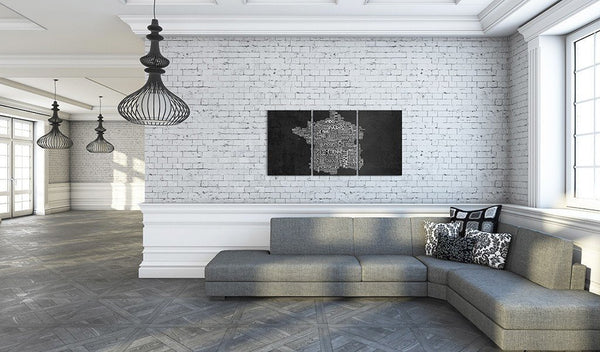 quadri soggiorno grandi 120x60 bianco e nero 
