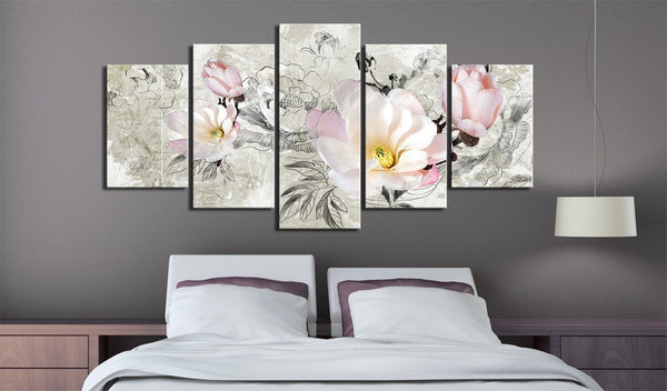 Quadro su tela - magnolia - retrò