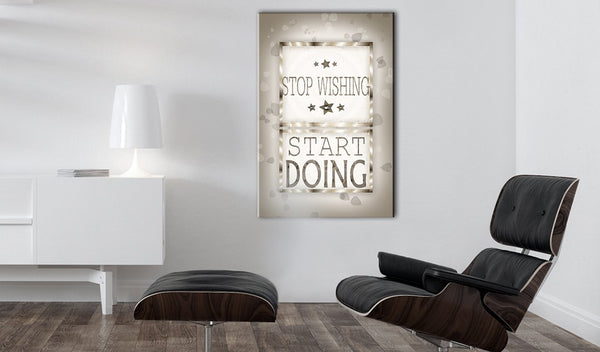 Quadro - Frasi motivazionali - Stop Wishing