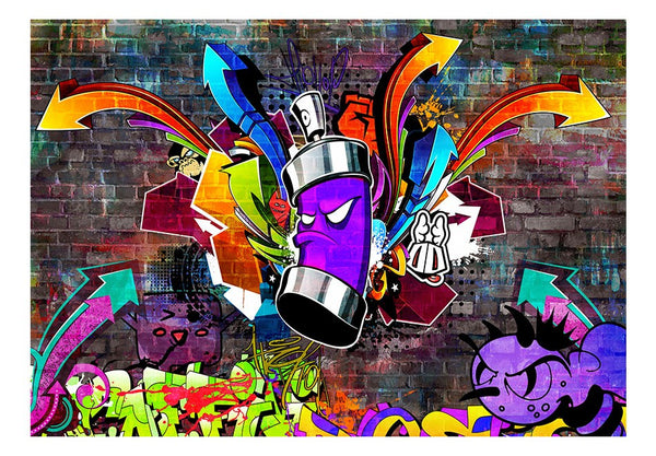 Carta da parati graffiti street art - Graffiti: Colourful attack