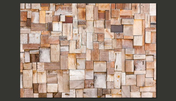 Carta da parati effetto legno - Larch mosaic
