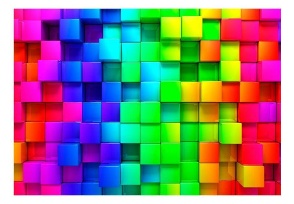 Carta da parati 3D - Colourful Cubes
