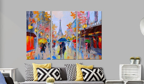 Quadro dipinto a mano - Rainy Paris
