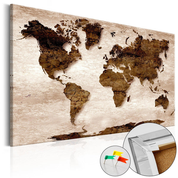 Bacheca in sughero - The Brown Earth [Cork Map]