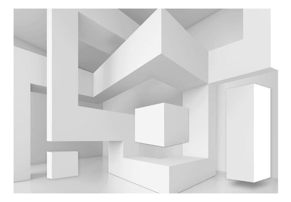 Carta da parati 3D - Geometria bianca
