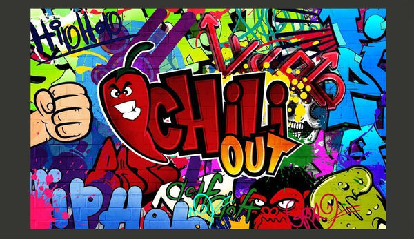 Carta da parati graffiti street art - Chili out