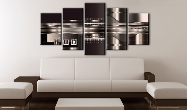 Quadro - Simmetria di marrone ed oro