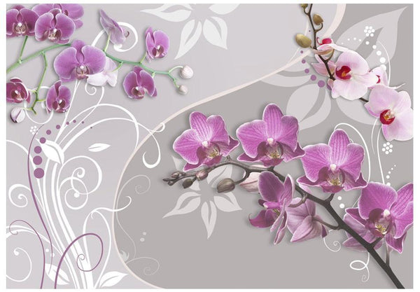 Carta da parati - Volo di orchidee porpora