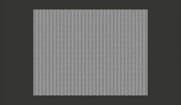 Carta da parati geometrica - Black-and-white illusion