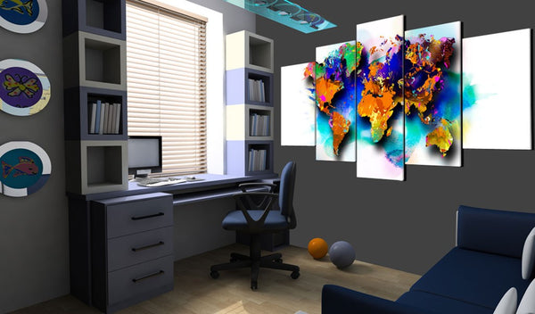 Quadro mappamondo - Colori del mongo