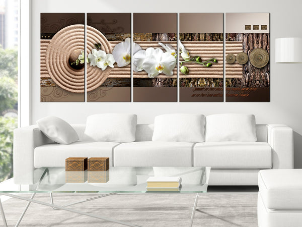 Quadro - Nature in Brown (5 Part) Narrow