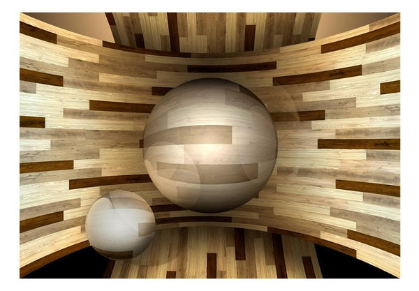 Carta da parati 3D - Orbita di legno